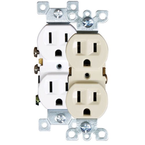 TOMACORRIENTE DOBLE POLARIZADO 15A/125V