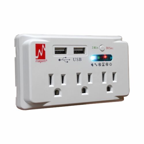 PROTECTOR DE VOLTAJE PV 3 TOMAS USB