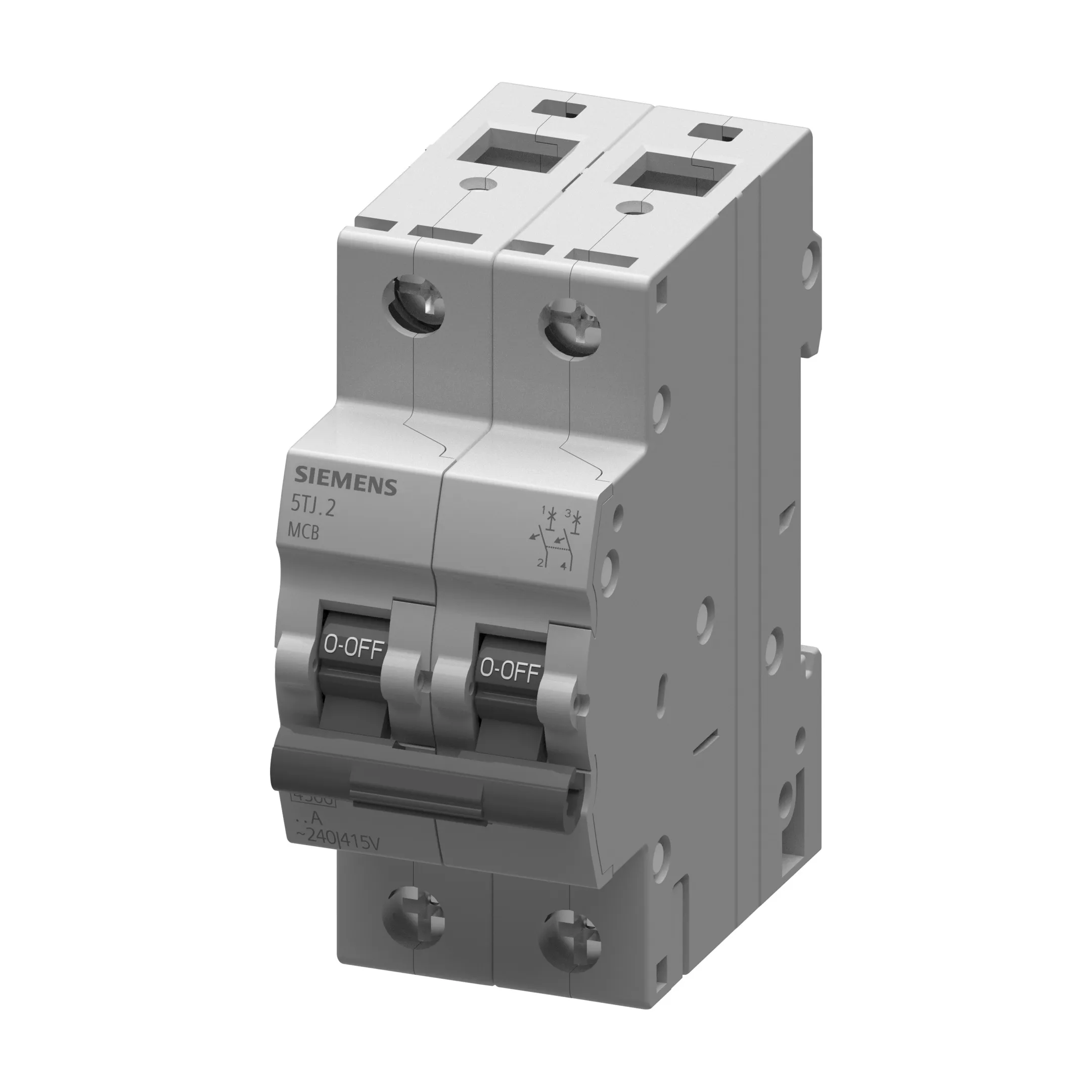 BREAKER TERMOMAGNETICO RIEL DIN SINOVA SIEMENS 2 Polos