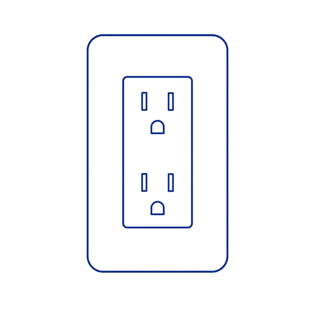 TOMA S/P RECTANGULAR 15A 125V BLANCO 77W