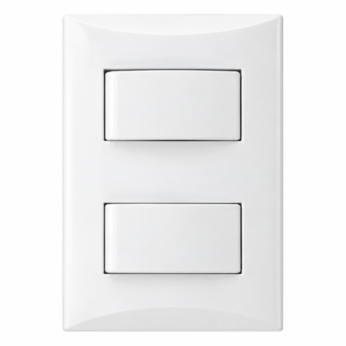 CONMUTADOR DOBLE 15A/125V EAGLE BLANCO (1004B-W)