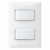 1eda193b-bc69-477c-ad93-0c106dbf3cc8 CONMUTADOR DOBLE 15A/125V EAGLE BLANCO (1004B-W)