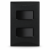 INTERRUPTOR DOBLE 15A/125V EAGLE NEGRO (1004-BK)
