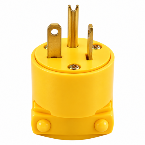 67fd15ce-fbff-4db3-87c1-8aa9ee333dd5 ENCHUFE REDONDO 2P 15A/125V NEGRO/AMARILLO (1723)