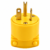 ENCHUFE REDONDO 2P 15A/125V NEGRO/AMARILLO (1723)