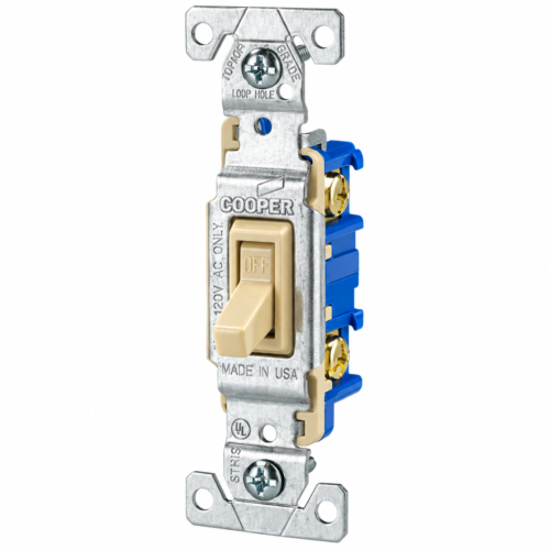 e990ad18-94a5-4922-98b0-d6ae8fb1b504 INTERRUPTOR COOPER SIMPLE BEIGE 1301V 1P 15A 1301-7V