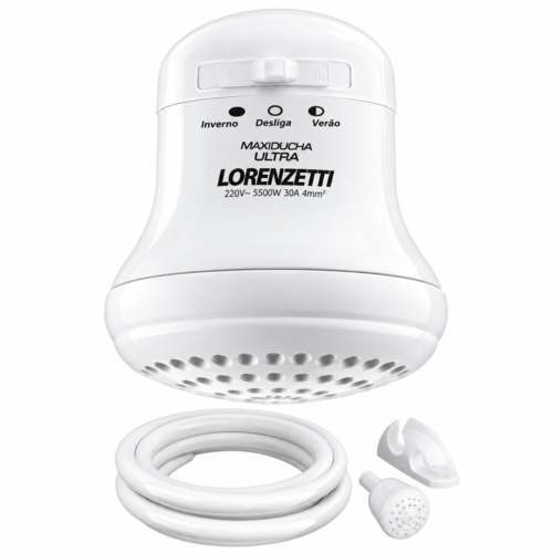DUCHA LORENZ C/MANGUERA MAXI-ULTRA BLAN. 5500W 127V 7537677